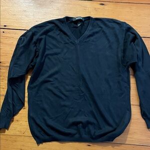 Men's Black V-Neck Sweater
